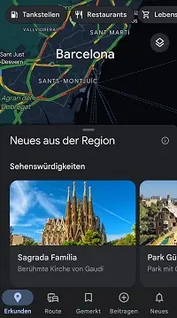 Ausflüge Kreuzfahrt: Barcelona Google Maps